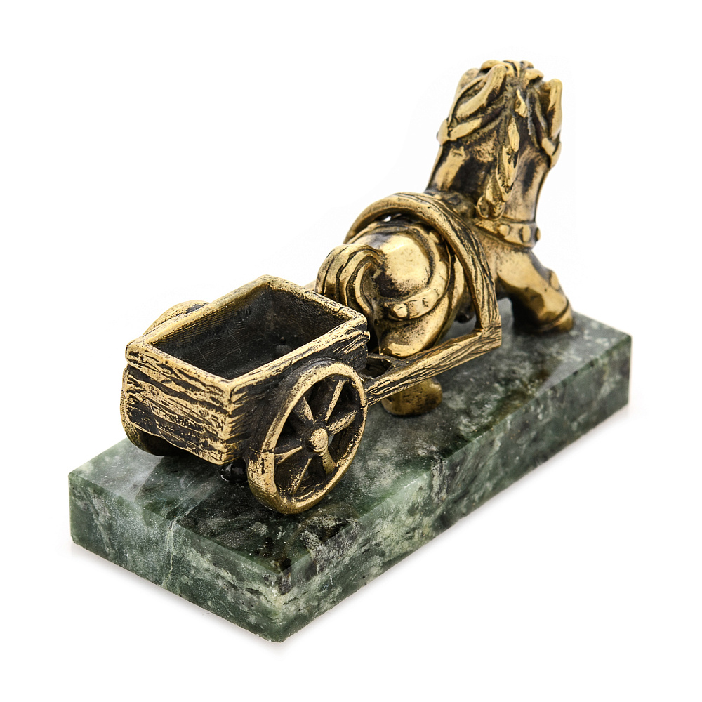 Бронзовая статуэтка «Пони с тележкой» - интернет магазин Русь Велика я фото 3