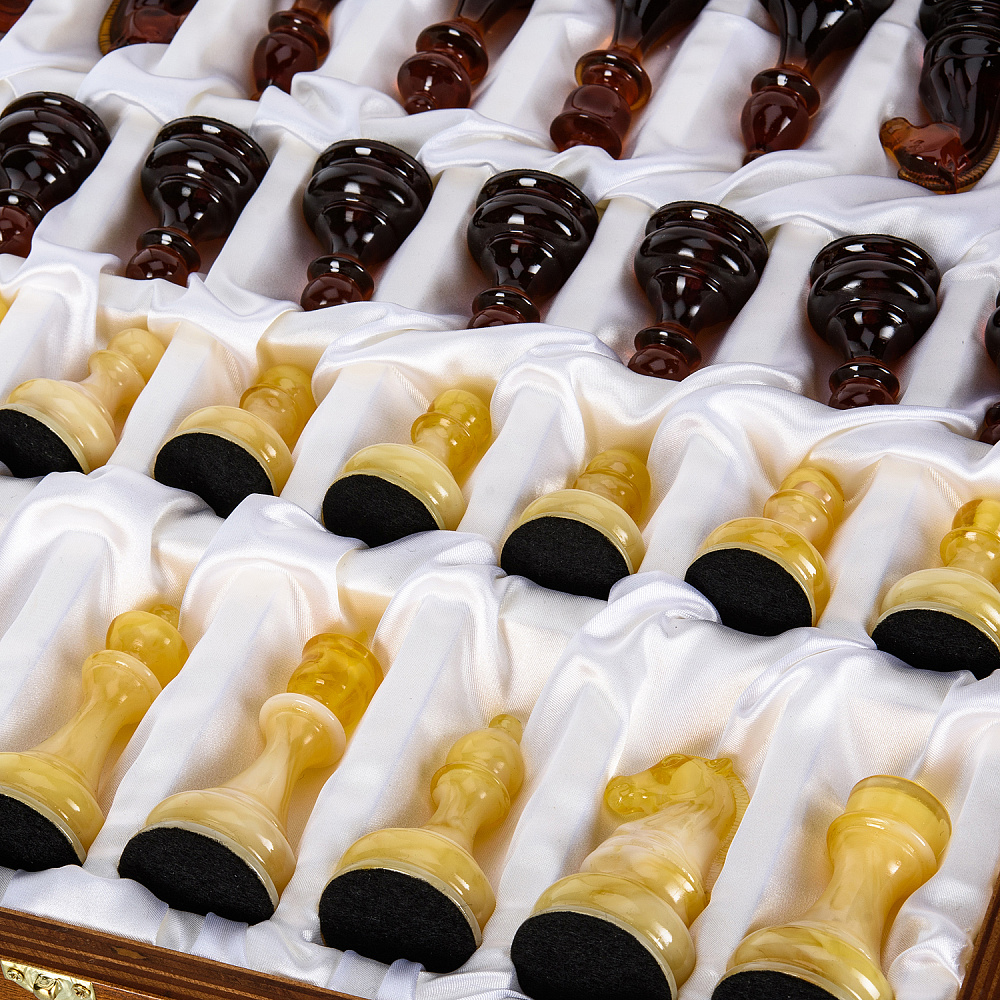 Шахматы с янтарными фигурами «Австрия» 37х37 см - интернет магазин Русь Велика я фото 9