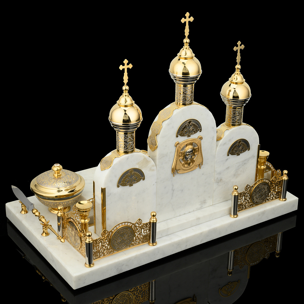 Письменный набор из натурального камня «Собор». Златоуст - интернет магазин Русь Велика я фото 5