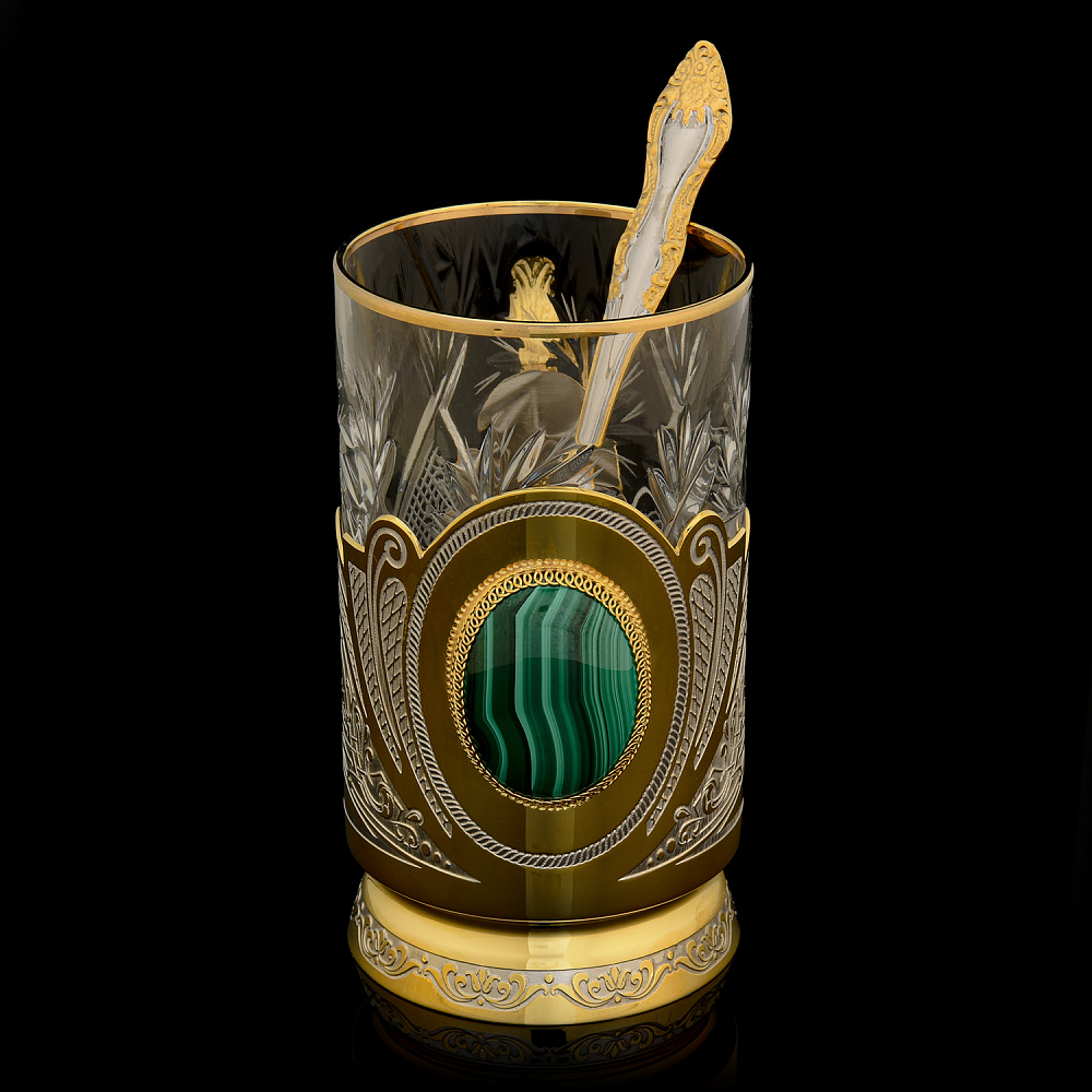 Подстаканник «Малахитовый». Златоуст - интернет магазин Русь Велика я 