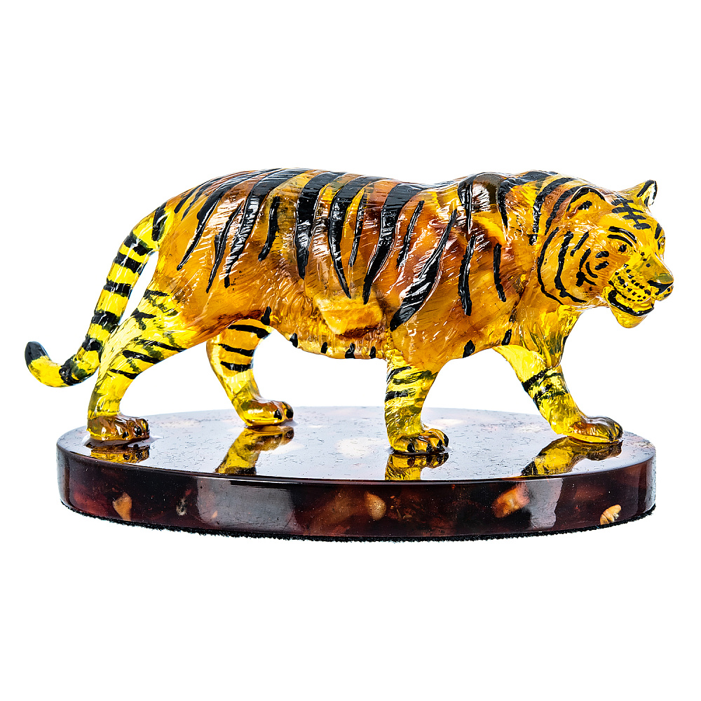 Скульптура из янтаря «Тигр» - интернет магазин Русь Велика я 