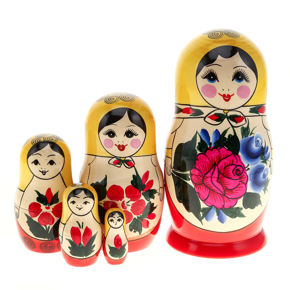 Матрешка «Семеновская» 5 мест - интернет магазин Русь Велика я 