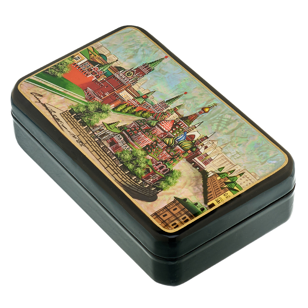 Шкатулка с художественной росписью «Москва. Лето» - интернет магазин Русь Велика я фото 1