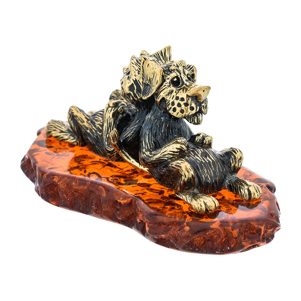 Статуэтка с янтарем «Кот и пес. Жизнь удалась» - интернет магазин Русь Велика я фото 5
