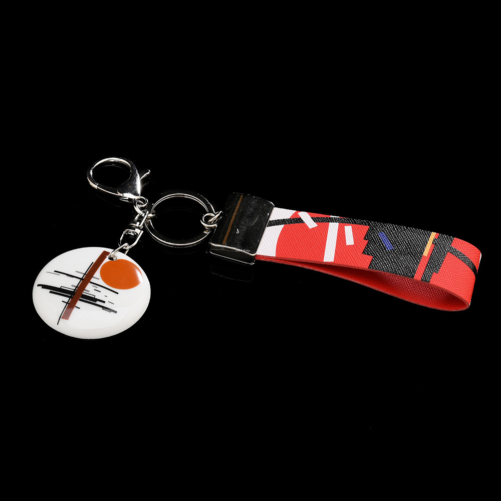 Брелок «Оранжевый диск и черный крест». Форма Круг. ИФЗ - интернет магазин Русь Велика я 