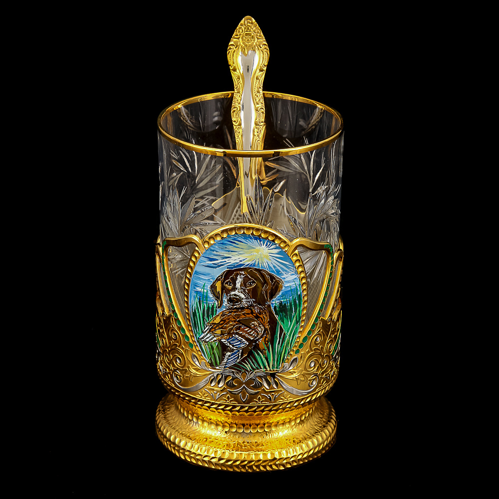 Подстаканник «Охота». Златоуст - интернет магазин Русь Велика я 