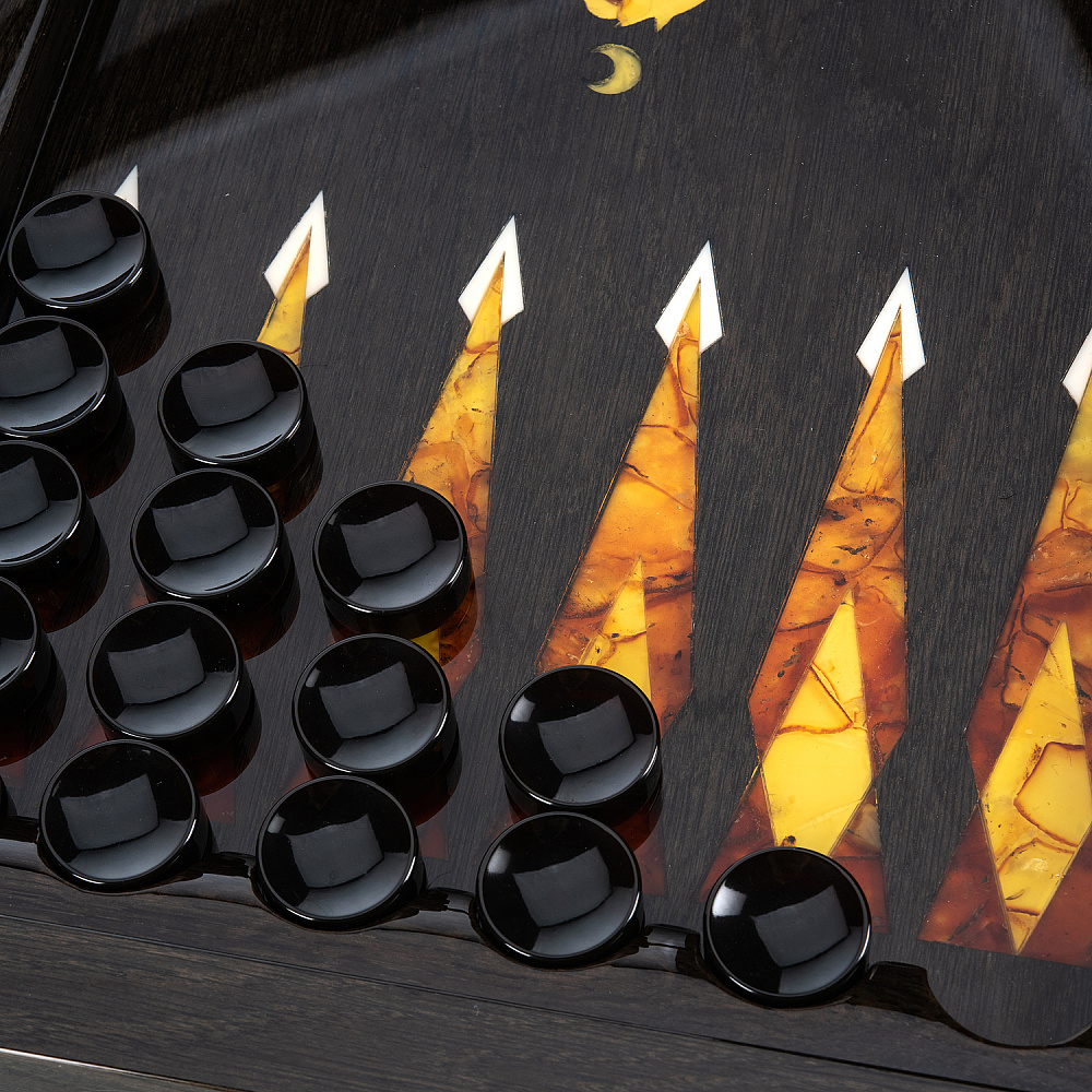 Нарды янтарные «Волк» 60х32 см - интернет магазин Русь Велика я фото 5