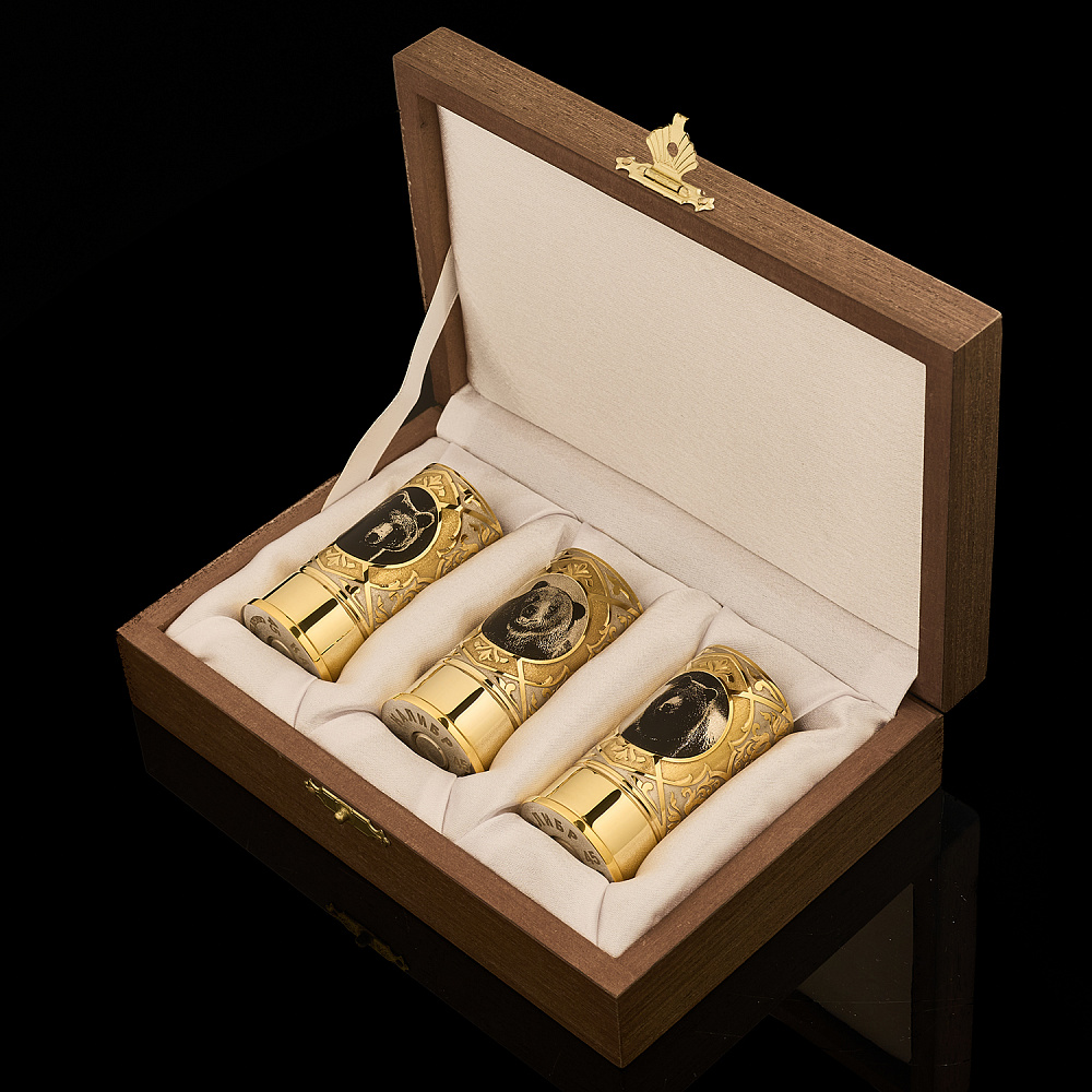 Набор стопок-гильз «Медведь». Златоуст - интернет магазин Русь Велика я фото 4