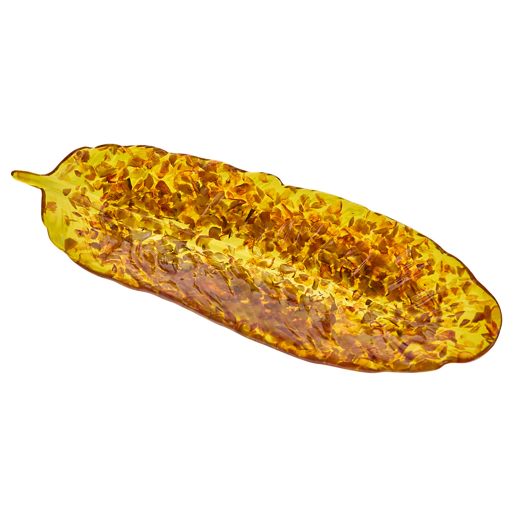 Янтарная тарелка для мелочей «Перо» - интернет магазин Русь Велика я фото 1