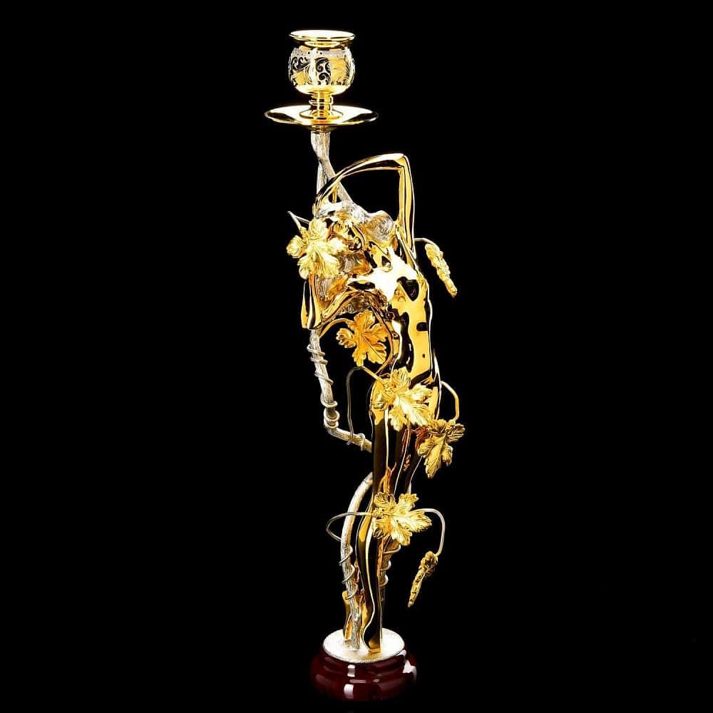 Набор под шампанское «Романтик» (2 бокала, подсвечник) Златоуст - интернет магазин Русь Велика я фото 2