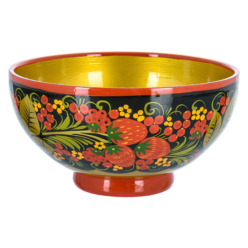 Чашка «Клубника». Хохлома - интернет магазин Русь Велика я 