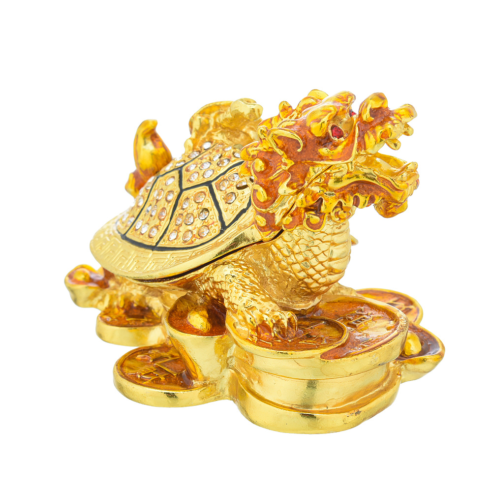 Шкатулка «Дракон-черепаха». Традиции Фаберже - интернет магазин Русь Велика я фото 1