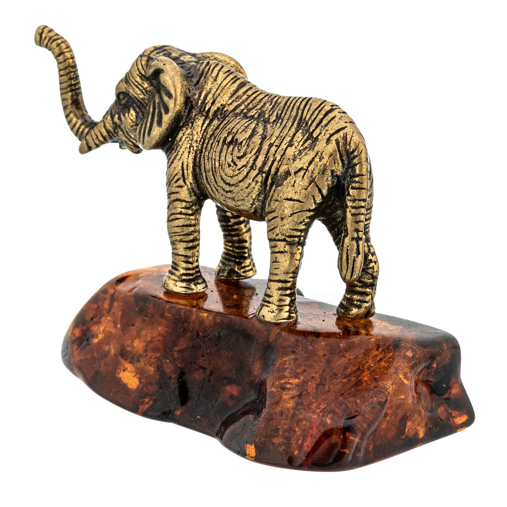 Статуэтка с янтарем «Полосатый слон» - интернет магазин Русь Велика я фото 4