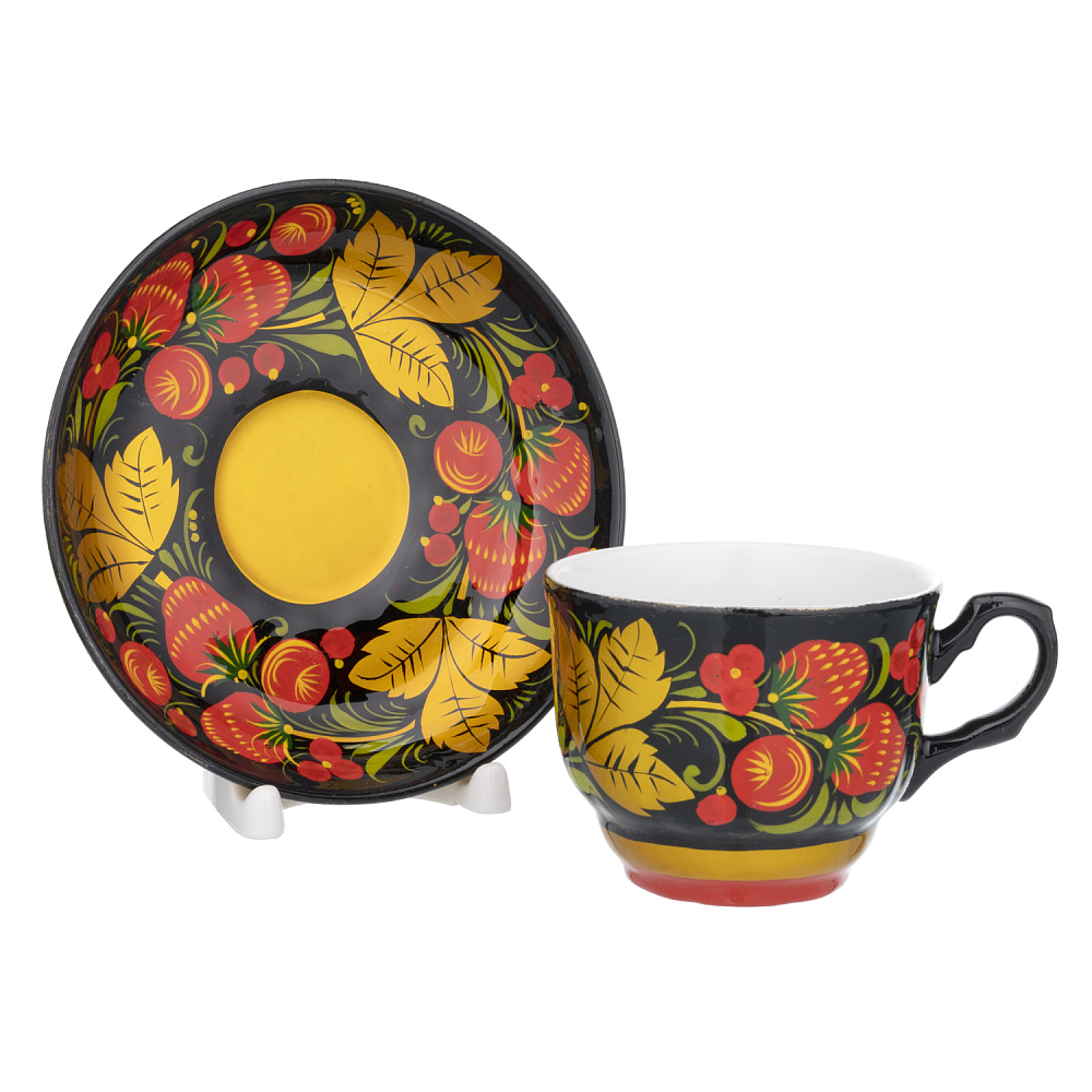 Самовар электрический 5 л с сервизом на 6 персон «Клубника». Хохлома - интернет магазин Русь Велика я фото 5