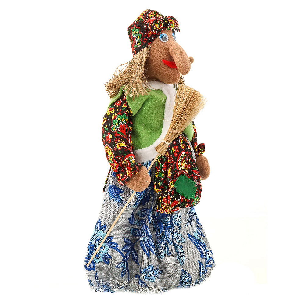 Лоскутная игрушка-оберег «Баба-Яга в лаптях» - интернет магазин Русь Велика я фото 3