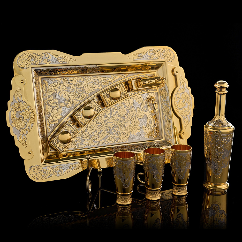 Питейный набор на 3 персоны «Паровоз». Златоуст - интернет магазин Русь Велика я 