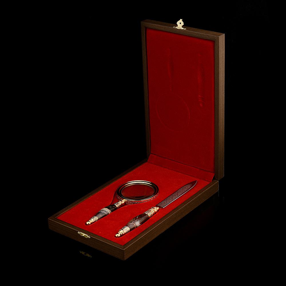 Набор с лупой и ножом для бумаг. Златоуст - интернет магазин Русь Велика я фото 6