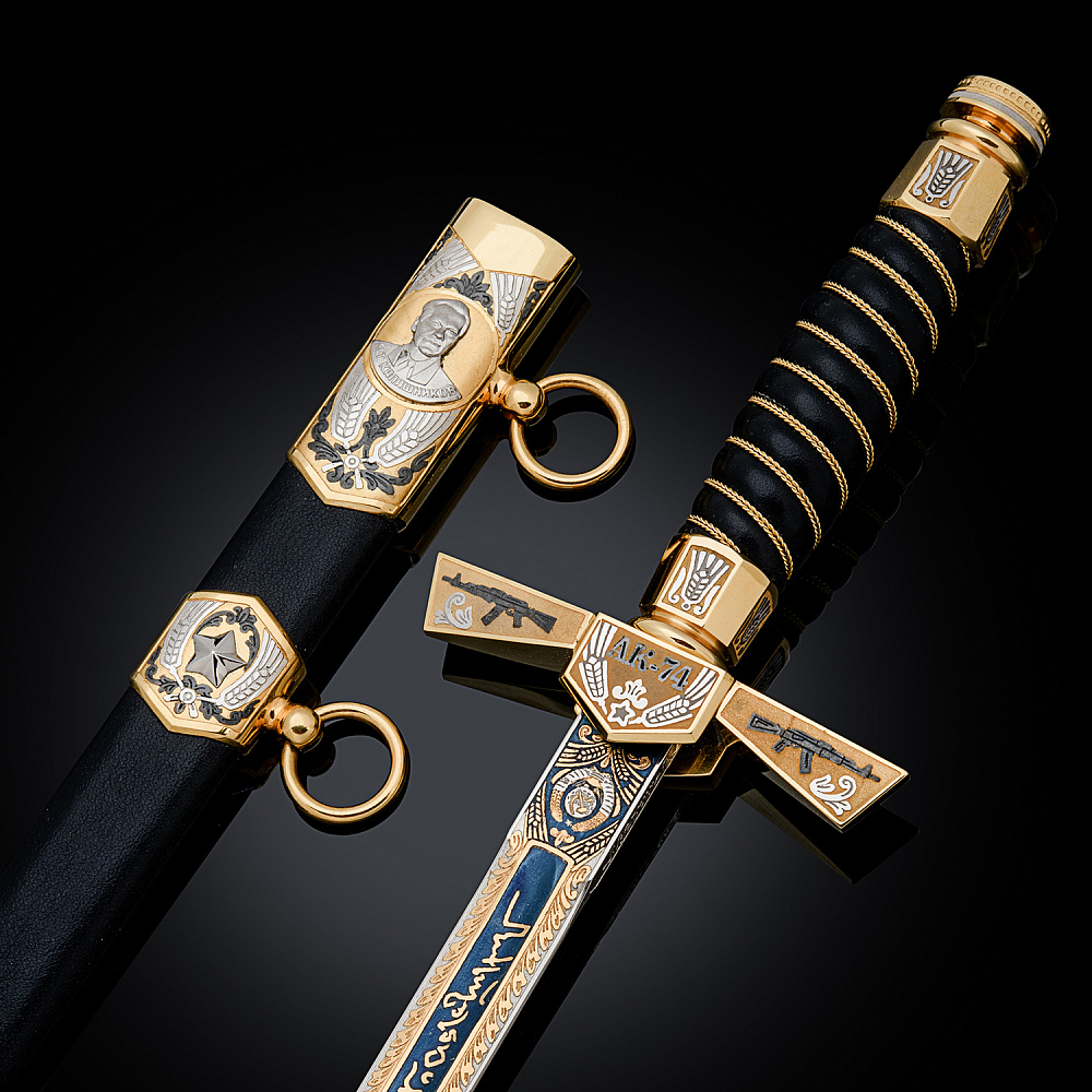 Кортик сувенирный «Калашников». Златоуст - интернет магазин Русь Велика я 