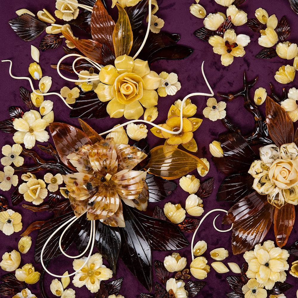 Картина янтарная «Версальский букет» 60х80 см - интернет магазин Русь Велика я фото 1