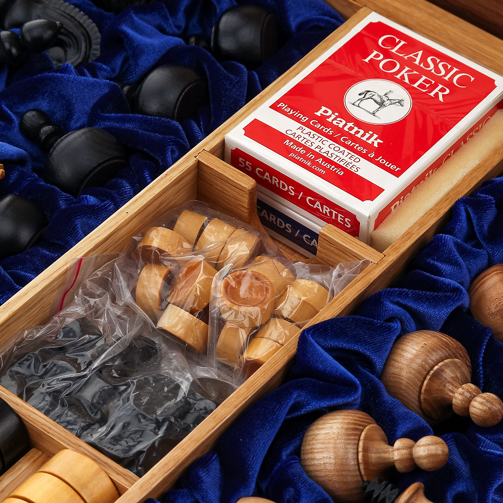 Набор настольных игр в деревянной шкатулке - интернет магазин Русь Велика я фото 14