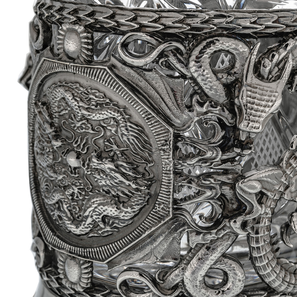 Подстаканник никелированный «Дракон» - интернет магазин Русь Велика я фото 3