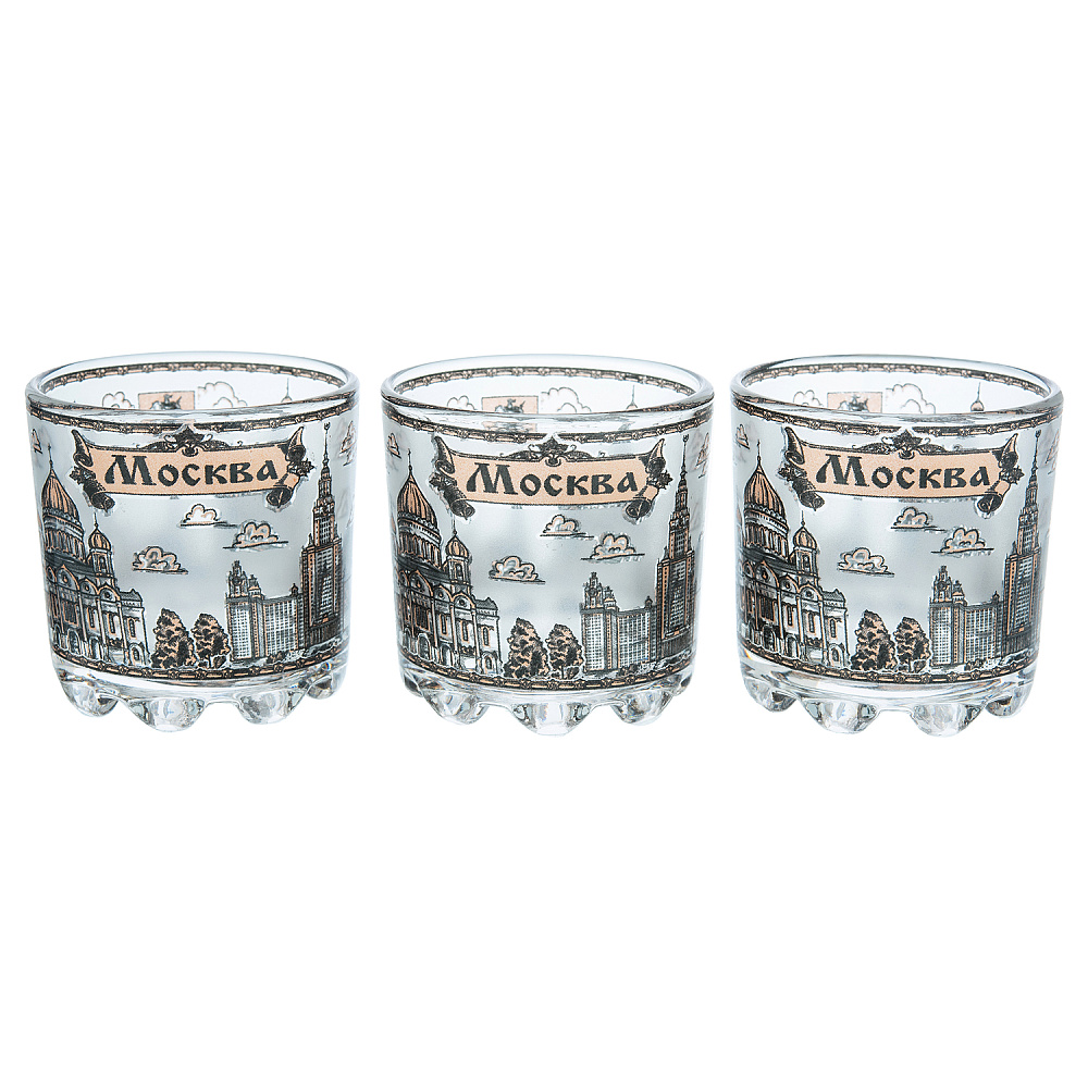 Набор стопок для водки «Москва» - интернет магазин Русь Велика я 
