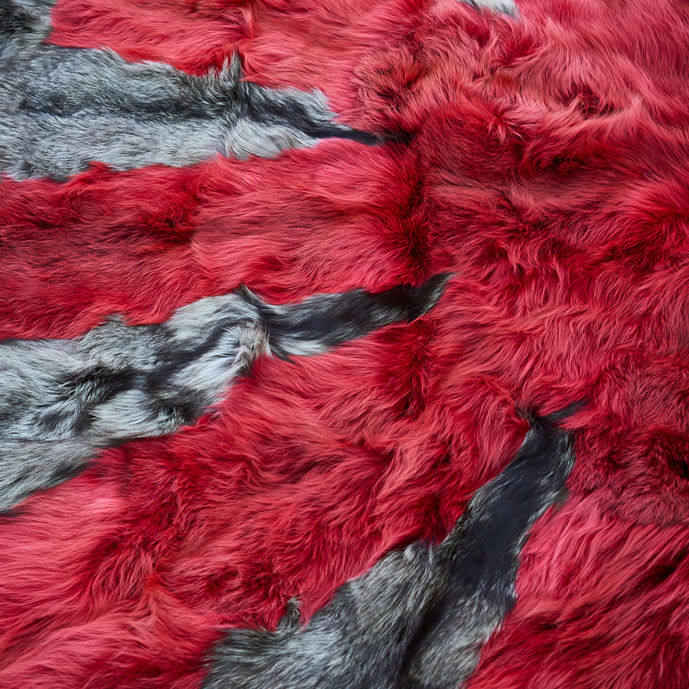 Плед из меха черно-бурых и рыжих лисиц. - интернет магазин Русь Велика я фото 1