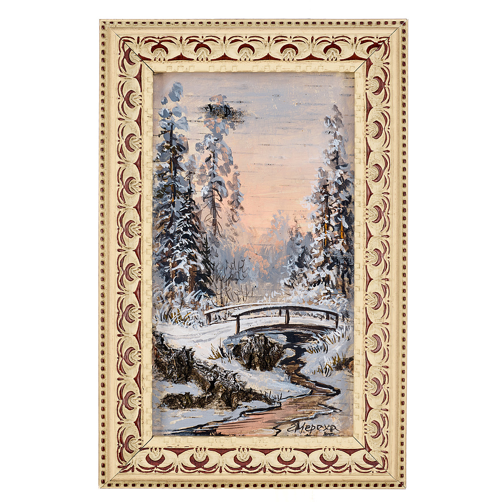 Картина на бересте «Мостик» 13,5х24 см - интернет магазин Русь Велика я 