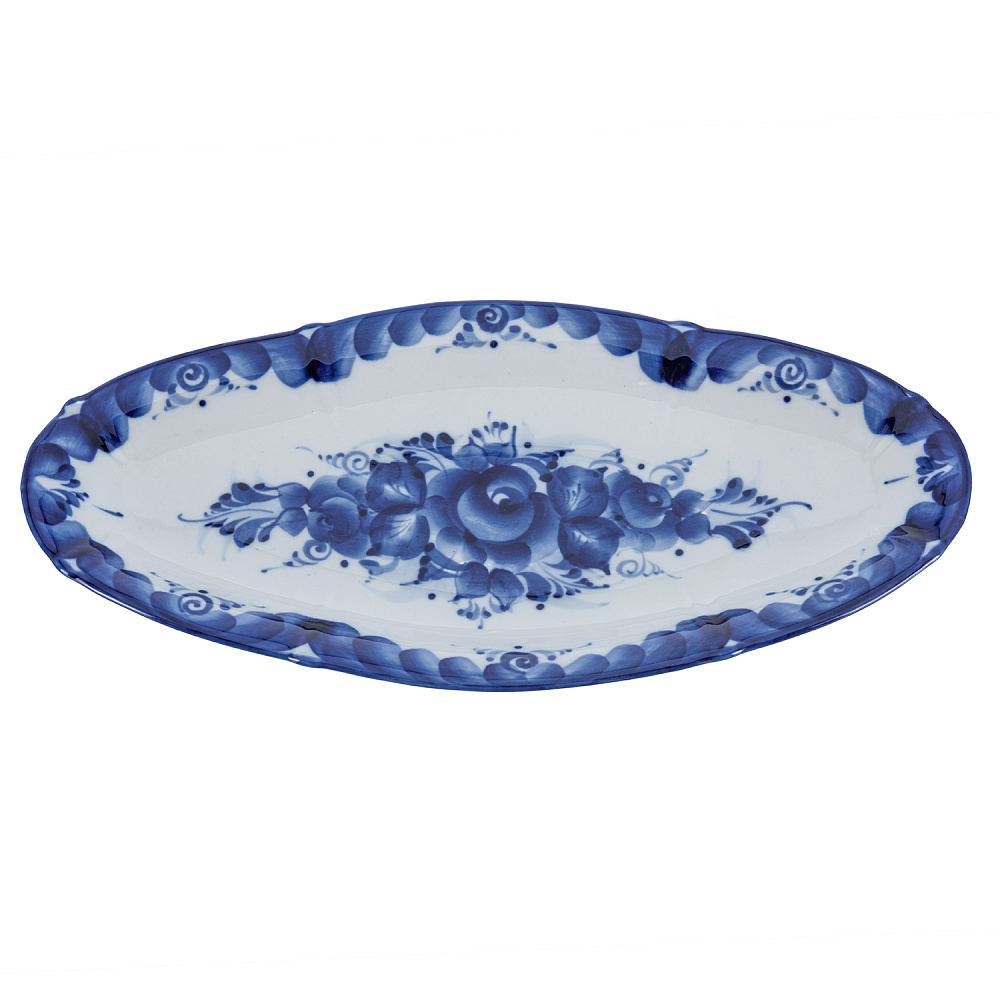 Лоток-селедочница. Гжель - интернет магазин Русь Велика я фото 1