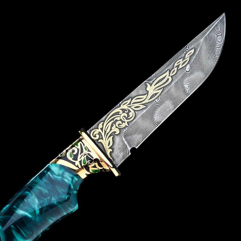 Нож сувенирный с золочением и эмалью. Златоуст - интернет магазин Русь Велика я фото 5