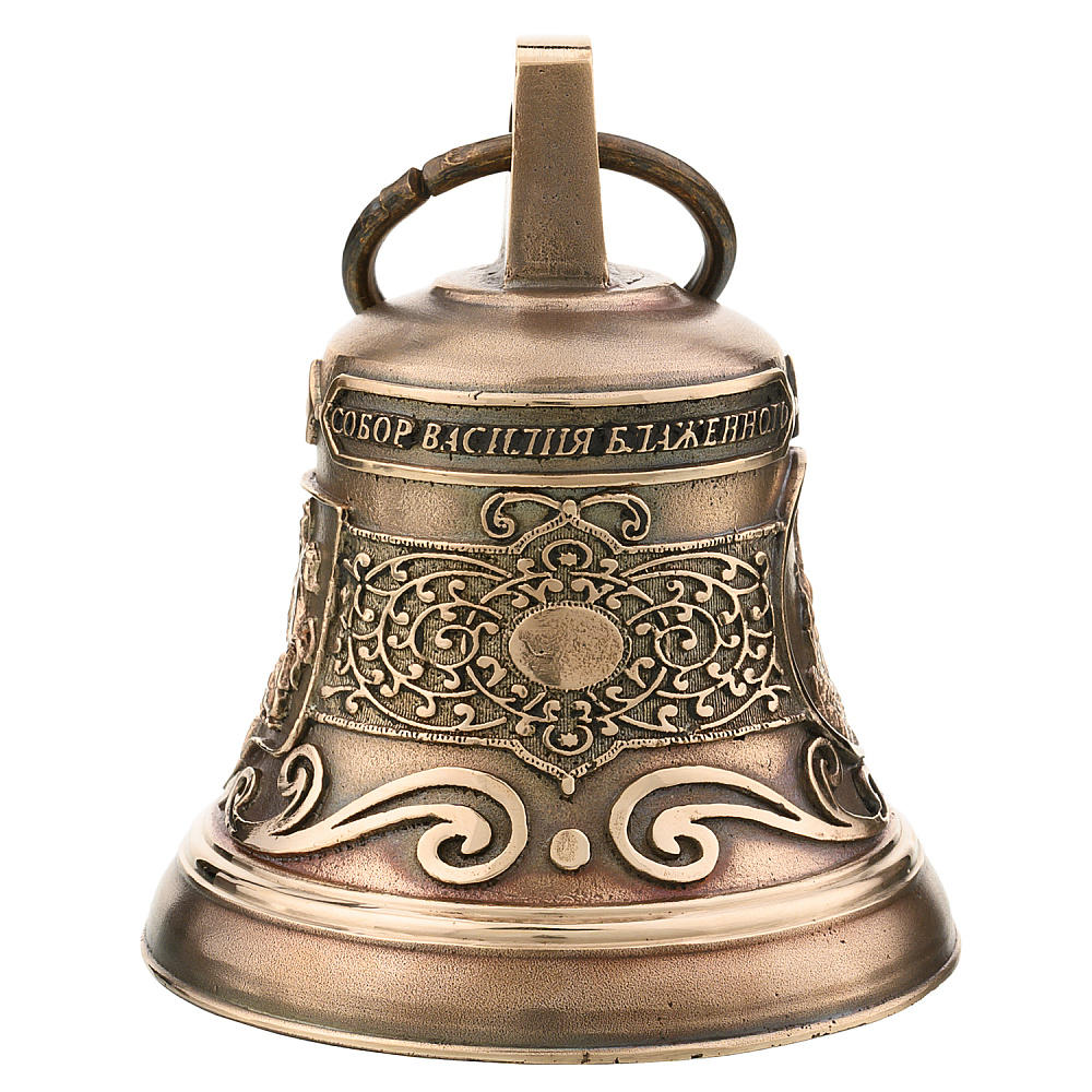Колокол бронзовый на подставке «Москва. Храм Василия Блаженного» - интернет магазин Русь Велика я фото 1