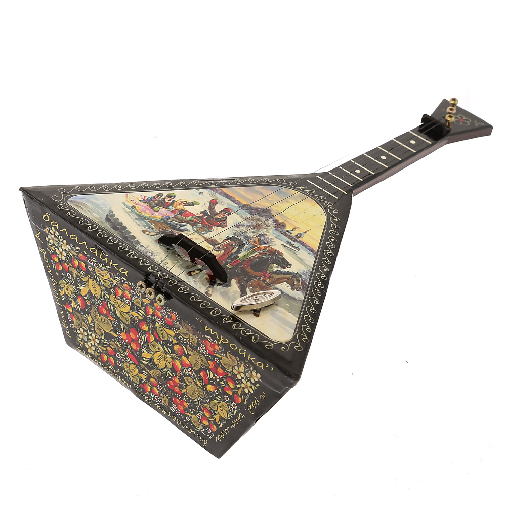 Балалайка сувенирная с росписью «Зимняя тройка» - интернет магазин Русь Велика я фото 4