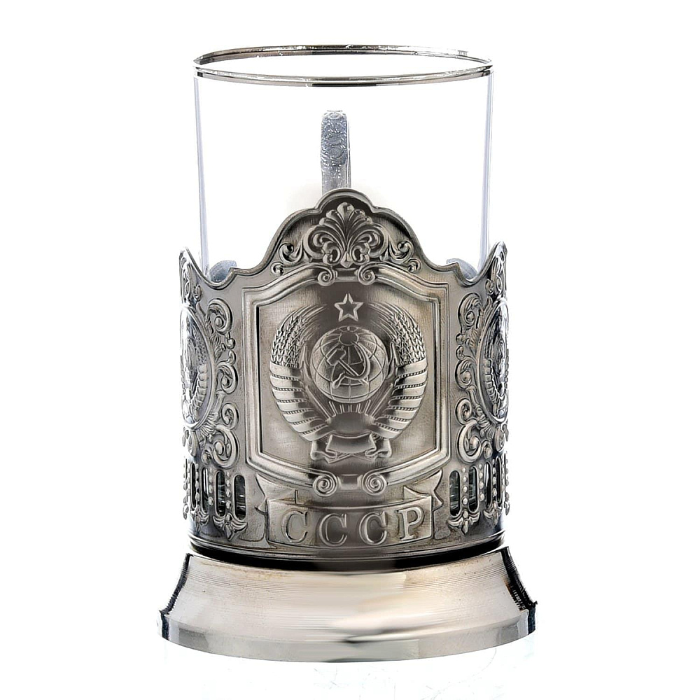 Подстаканник никелированный «Герб СССР» - интернет магазин Русь Велика я 
