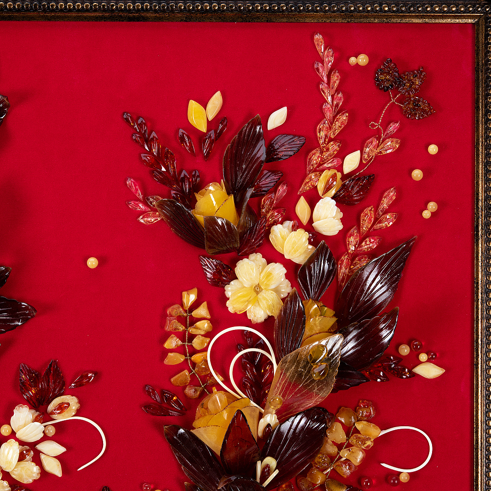 Картина янтарная «Роскошь цветения» 80х120 см - интернет магазин Русь Велика я фото 4