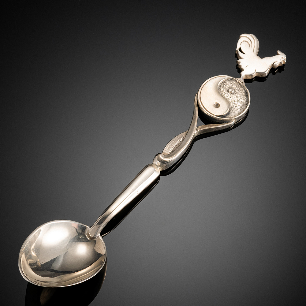 Ложка «Восточный гороскоп — Петух». Серебро 875* - интернет магазин Русь Велика я 