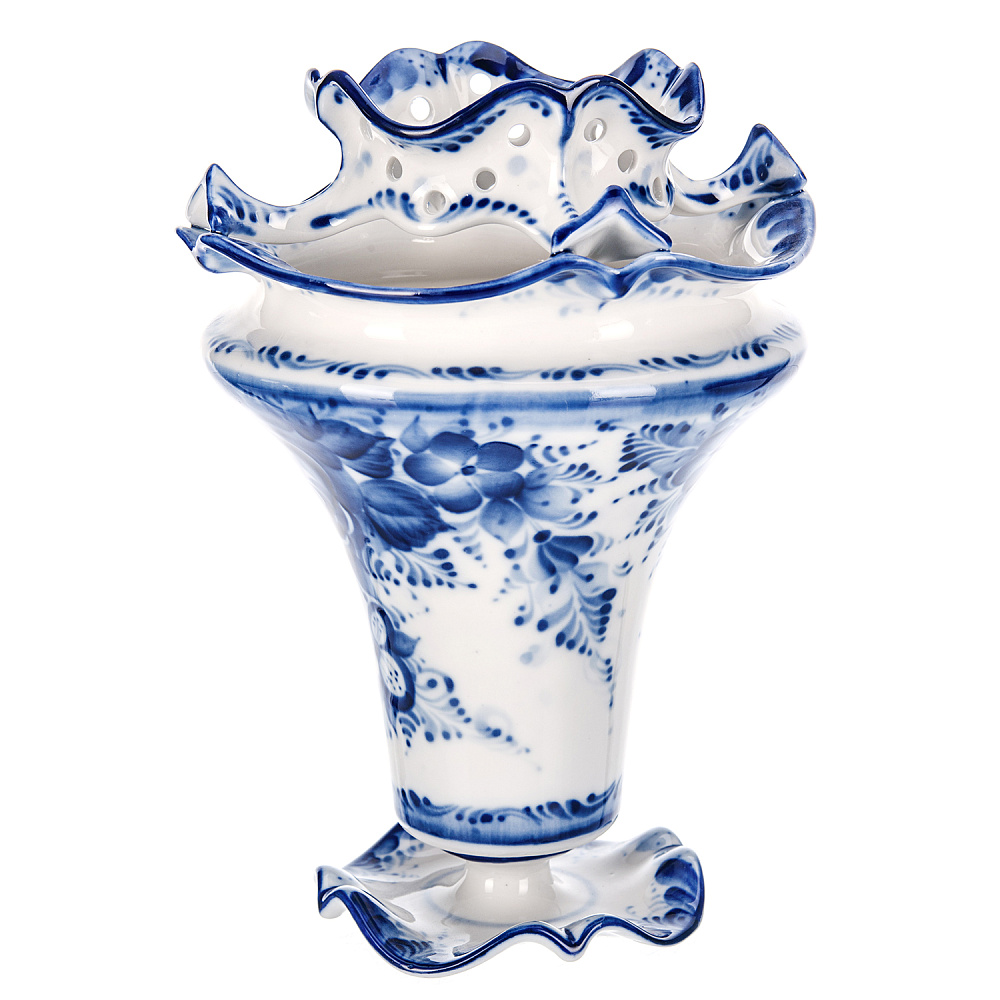 Ваза «Утро». Гжель - интернет магазин Русь Велика я фото 1