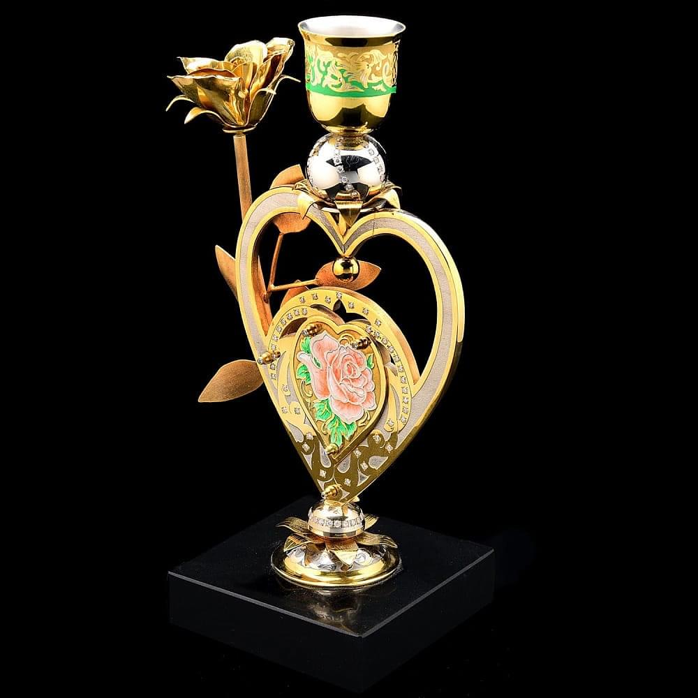 Часы-подсвечник «Роза». Златоуст - интернет магазин Русь Велика я фото 3