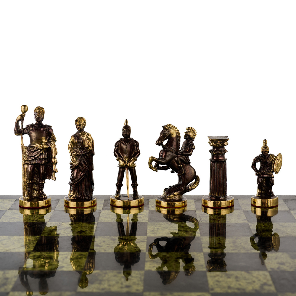 Шахматы из камня и бронзы «Римские» 40х40 см - интернет магазин Русь Велика я фото 2