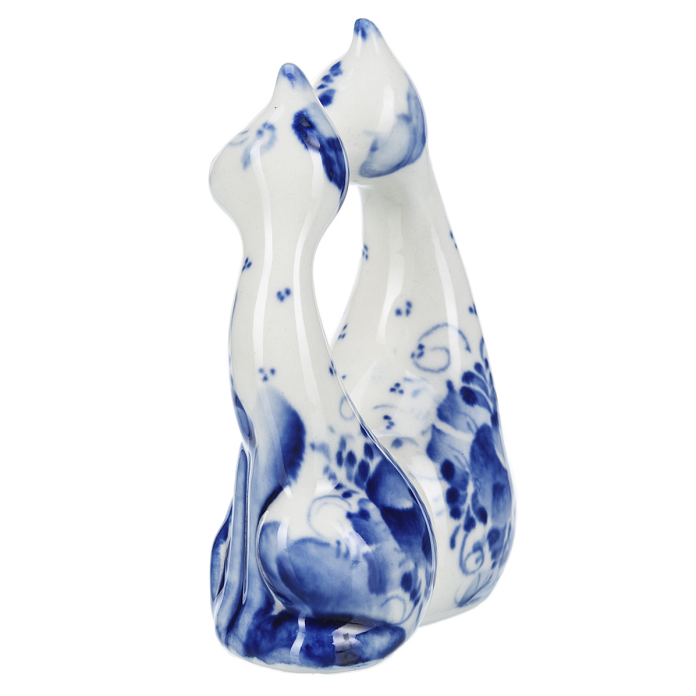 Статуэтка «Коты - парочка». Гжель - интернет магазин Русь Велика я фото 3