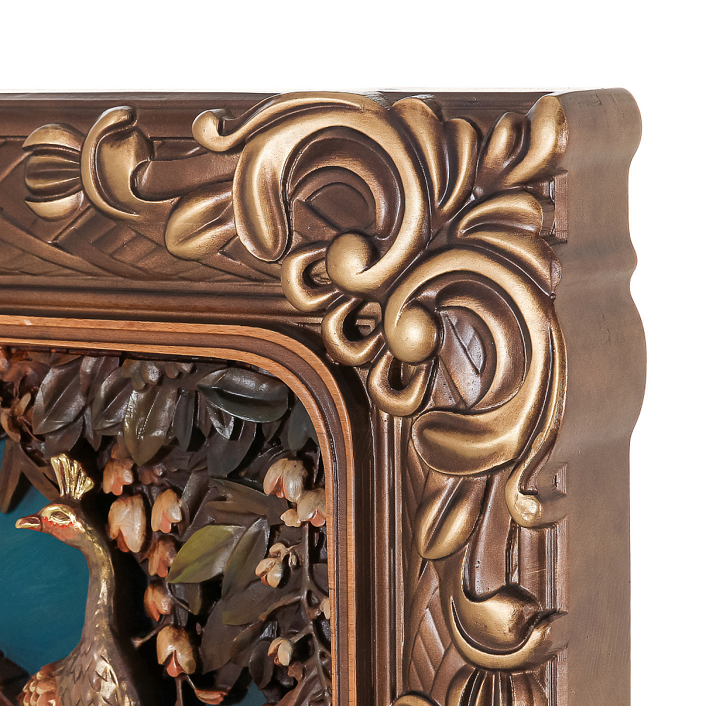 Панно из дерева «Павлины» 90х67,5 см - интернет магазин Русь Велика я фото 5