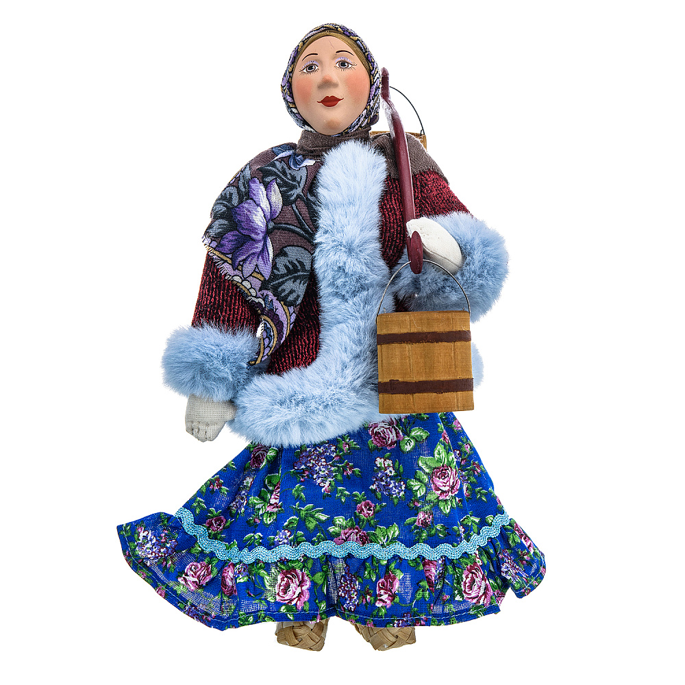 Коллекционная кукла ручной работы «Марья с коромыслом» - интернет магазин Русь Велика я 
