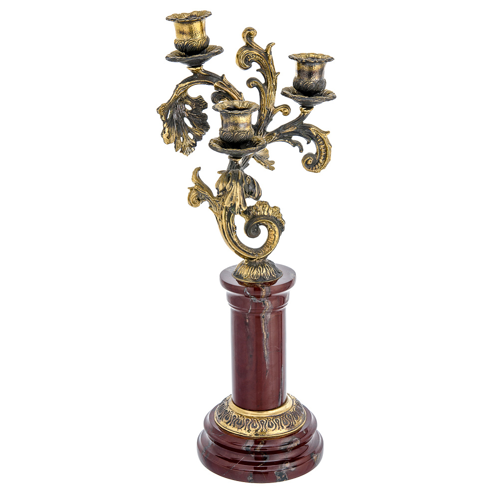 Набор из двух трехрожковых канделябров из натурального камня - интернет магазин Русь Велика я фото 7