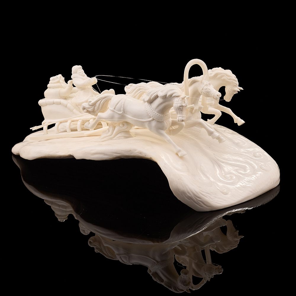 Скульптура из рога лося «Сельский праздник» - интернет магазин Русь Велика я фото 2