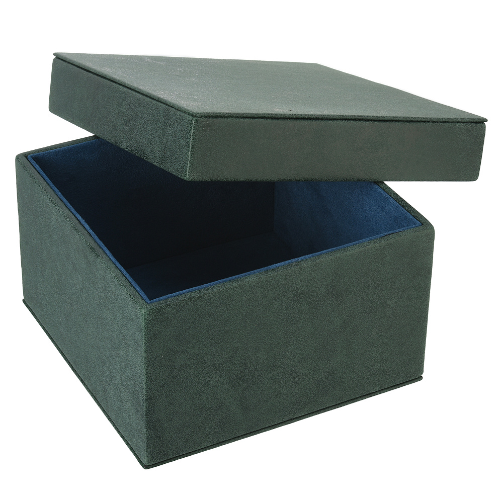 Подарочная упаковка из экокожи зеленая 17х17х10 см - интернет магазин Русь Велика я фото 1