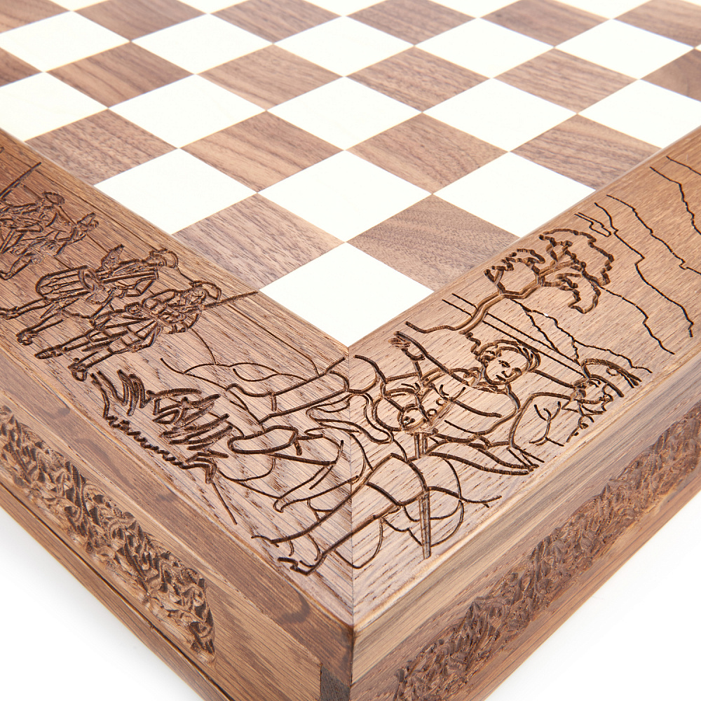 Шахматы из массива мореного дуба «Полтава» 47х47 см - интернет магазин Русь Велика я фото 8