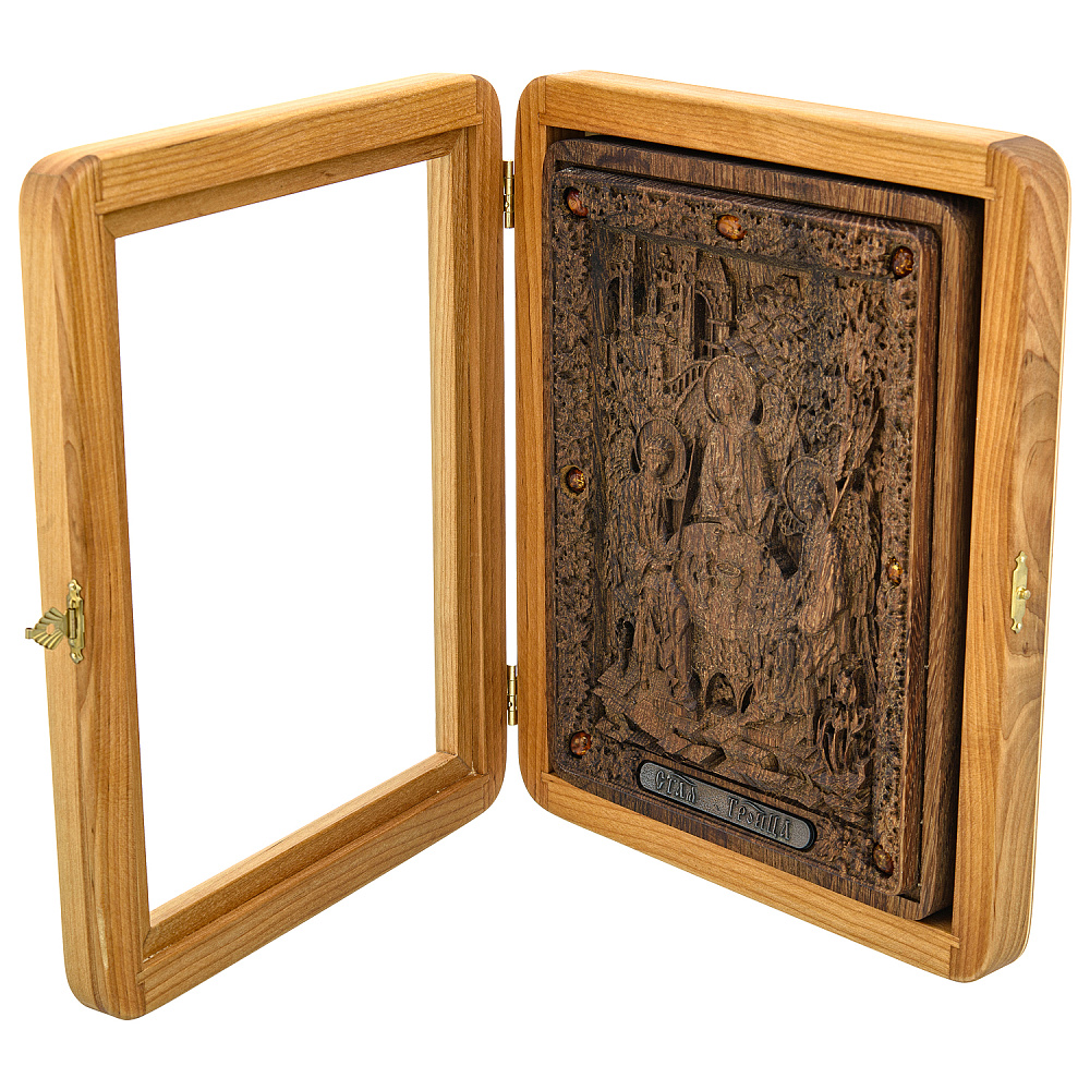 Икона в киоте «Троица» 26х21 см - интернет магазин Русь Велика я фото 1