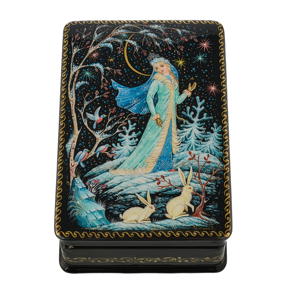 Шкатулка с художественной росписью «Снегурочка» - интернет магазин Русь Велика я 