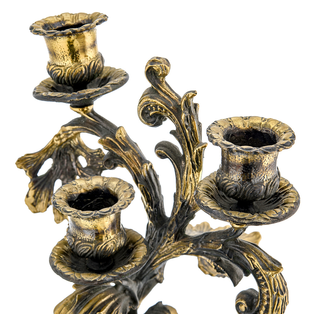 Набор из двух трехрожковых канделябров из натурального камня - интернет магазин Русь Велика я фото 4