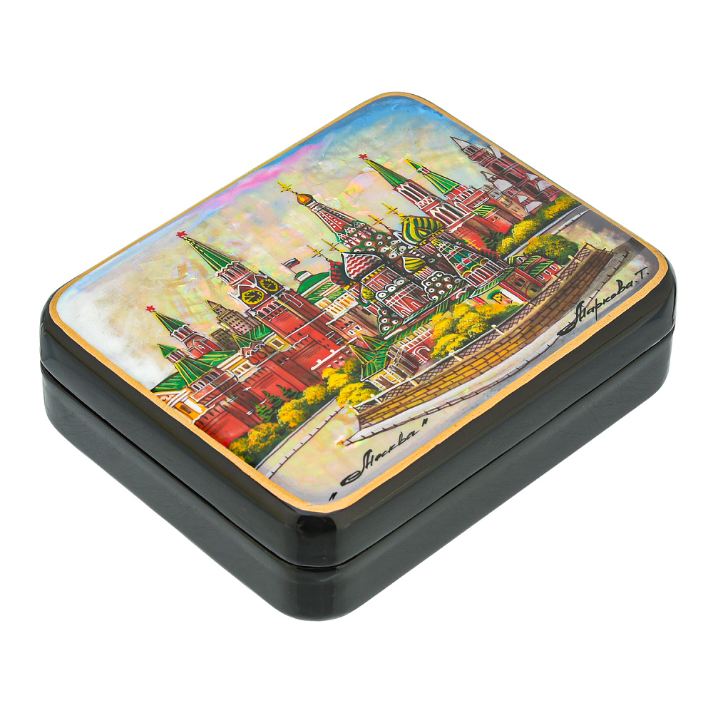 Шкатулка с художественной росписью «Москва. Лето» - интернет магазин Русь Велика я фото 1