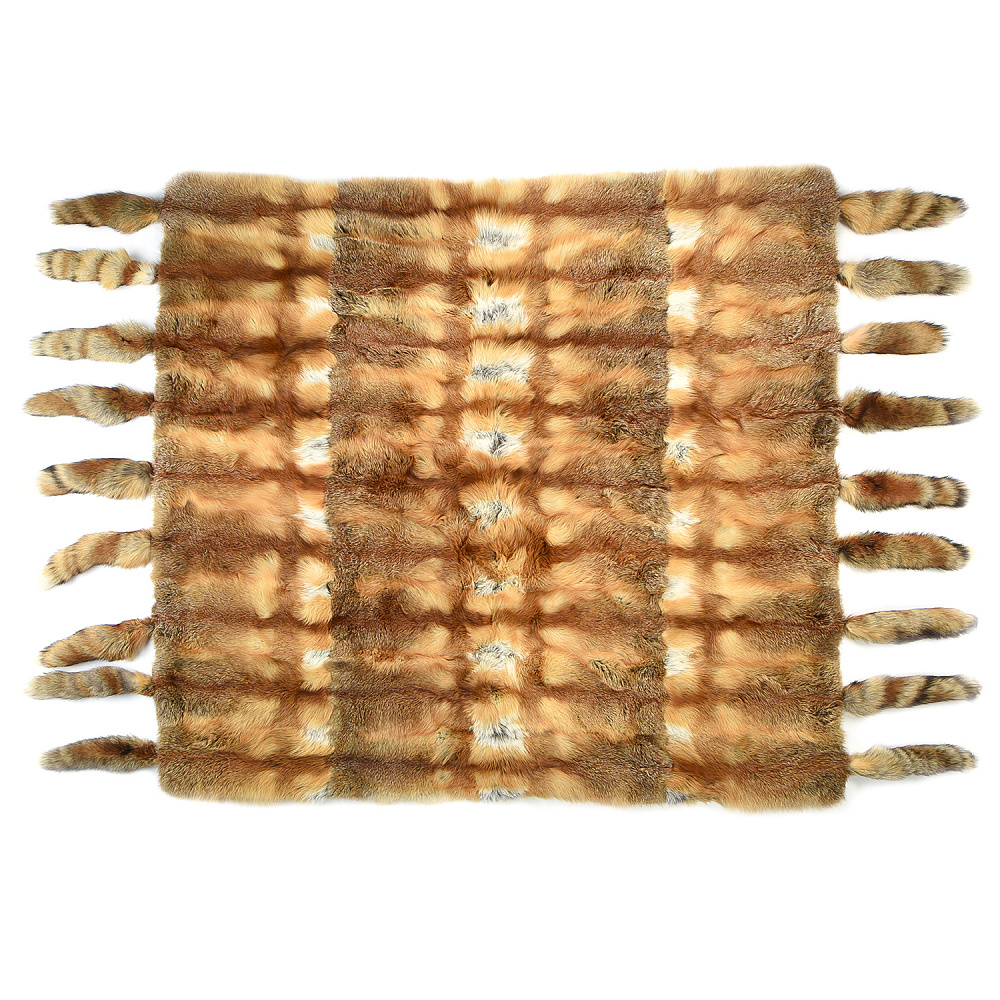 Меховое покрывало из лисиц с хвостами - интернет магазин Русь Велика я 